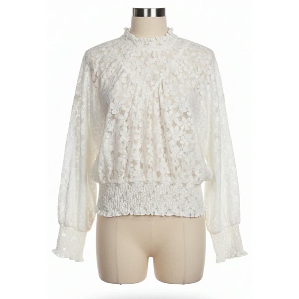 Hayden Women's Lace‎ Blouse Size Small White Boho Cottagecore Romantic fairycore